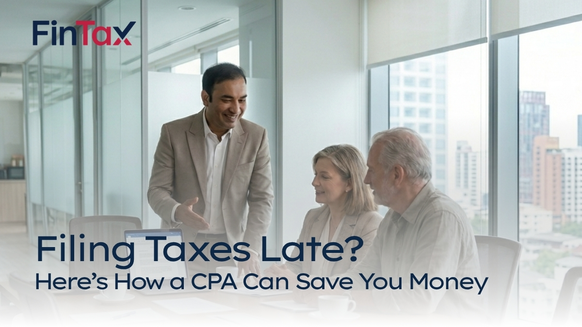 CPA helping client with late tax preparation and IRS penalties